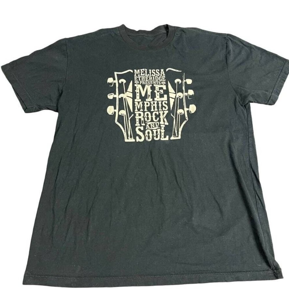 Melissa Etheridge Tshirt Memphis Rock And Soul Black Short Sleeve Medium Black